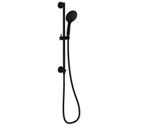 RAK Ceramics Round 3 Function Head Slide Rail Kit with Integral Wall Outlet | Black | Brass | 119mm x 806mm x 79mm