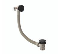 RAK Ceramics Round Bath Overflow Filler with Clicker Waste | Black | Brass | 70mm x 70mm x 920mm