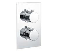 RAK Ceramics RAK Round 2 Outlet 2 Handle Thermostatic Concealed Shower Valve Chrome Finish: Chrome
