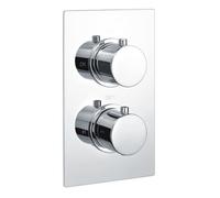 RAK Ceramics RAK Round 1 Outlet 2 Handle Thermostatic Concealed Shower Valve Chrome