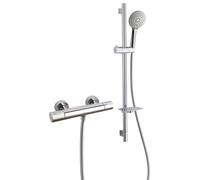 RAK Ceramics Round Cool Touch Exposed Thermostatic Shower Valve With Slide Rail Kit | Chrome | Brass | 137mm