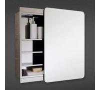 Rak Ceramics Slide Stainless Steel Single Cabinet With Sliding Mirrored Door.