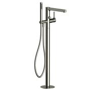 RAK Ceramics Sorrento Freestanding Bath Shower Mixer Tap | Brushed Nickel | Brass | 207mm x 872mm x 314mm