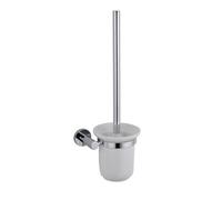 RAK Ceramics Sphere Toilet Brush & Holder | Chrome | Brass | 144mm x 336mm x 120mm