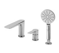 RAK Ceramics Sport Deck Mounted 3 Tap Hole Bath Shower Mixer Tap | Chrome | Metal | 320mm x 108mm x 180mm
