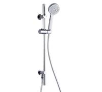 RAK Ceramics Square 3 Function Head Slide Rail Kit with Adjacent Fixing Brackets | Chrome | Brass | 119mm x 806mm x 79mm