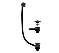 RAK Ceramics Square Bath Clicker Waste and Overflow | Black | Stainless Steel | 75mm x 600mm