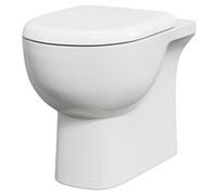 RAK Ceramics Tonique Back to Wall Toilet Pan with Soft Close Seat | White | 362mm x 425mm x 550mm