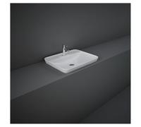RAK Ceramics Variant Rectangular Drop In Basin with 1 Tap Hole | White | Vitreous China | 550mm