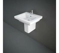 RAK Ceramics Washington Basin with 1 Tap Hole and Semi Pedestal | White | 760mm