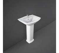 RAK Ceramics Washington Basin with 1 Tap Hole and Small Pedestal | White | 560mm