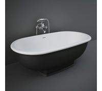 RAK Ceramics Washington Double Ended Freestanding Bath | Black | Vitreous China | 1560mm x 810mm