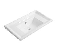 RAK Ceramics Washington Drop In Basin with 3 Tap Holes | White | Vitreous China | 800mm