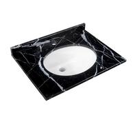 RAK Ceramics Washington Marble Counter Top with Drop In Basin and 1 Tap Hole | Black | 600mm