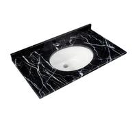 RAK Ceramics Washington Marble Counter Top with Drop In Basin and 1 Tap Hole | Black | 800mm