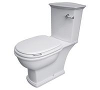 RAK Ceramics Washington Wood Matt Soft Close Toilet Seat and Cover | White | MDF Board | 338mm x 60mm x 440mm