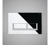 RAK Ceramics Polished Flush Plate with Matt Rectangular Push Plates | Chrome | Plastic | 236mm x 152mm x 12mm