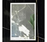 RAK Picture Square LED Bathroom Mirror with Demister 500 x 700mm - Matt Black