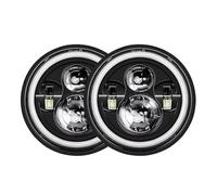 Rakepmb Set Headlight LED Headlight DRL Set Headlight Assembly For F 150 1976 For Mustang 1965 1966 1967 1968 1969 1970-1978 front light assembly(40w Halo light Black)