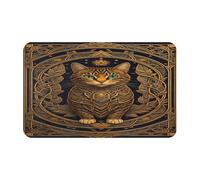 RAKFURF Rugs Machine Washable With Non Slip Backing Cat Door Yearning Printed Vintage Home Decor Floor Decoration Carpet Mat For Living Room Bedroom Bathroom Kitchen 80x49cm
