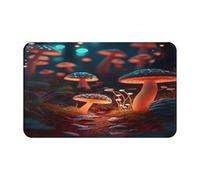 RAKFURF Rugs Machine Washable With Non Slip Backing Mushroom Path Colored Light Printed Vintage Home Decor Floor Decoration Carpet Mat For Living Room Bedroom Bathroom Kitchen 80x49cm