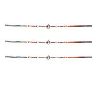Rakhi for Brothers Set of 3 Raksha Bandhan Thread Ganesh Multicolour Cotton Rakhi Bracelets for Bhaiya Brother on Rakhi Hindu Indian Festival Rakhadi Threads Gift