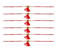 Rakhi for Brothers Set of 6 Raksha Bandhan Thread Shree Radhe Pendant Rakhi for Bhaiya Brother on Rakhi Hindu Indian Festival Rakhadi Threads Gift