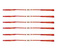 Rakhi Thread for Brothers Set of 3 Raksha Bandhan Rakhi Frosted Bead Twist Bracelets for Bhaiya Brother on Rakhi Hindu Indian Festival Handmade Rakhadi Rakhari Threads