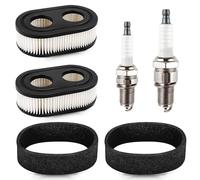 Rakiyada 2 PCS 593260 Air Filter with Pre Filter and Spark Plug Fits for Briggs and Stratton 500EX 550EX 575EX 625EX 725EXI Engines, Air Filter Parts for Toro Recycler 22 and Troy Bilt Lawn Mower