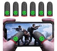 Rakizbe Gaming Finger Sleeves, High-Sensitive Anti-Sweat Touchscreen Game Thumb Gloves, Mobile Gamer Finger Cover Cots for PUBG/Knives Out/Rules of Survival