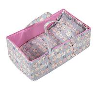 Rakki Dolli Doll Carry Cot Set, Soft 3PC Set Includes Cot, Mattress and Pillow, Blue Rabbit Doll Bassinet, Fits for 14-16 Inch American Girl Dolls