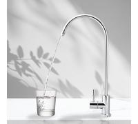 Rakomu Reverse Osmosis RO Faucet, 304 Stainless Steel Drinking Water Tap, 100% Lead-Free 1/4'' Kitchen Sink Tap with 360° Swivel, Compatible with Most RO Filter Systems & Water Filters