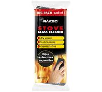 RAKSO Fireplace Glass Cleaner - 4 Fireplace Glass Cleaners, 2 x 2 Pieces - Fireplace Glass Cleaner, Fireplace Glass Cleaner, Fireplace Glass Cleaner, Oven Cleaner Fireplace