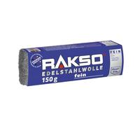 RAKSO Stainless Steel Wool, extra-fine - 150g, 1 roll, rust-proof, smooths woods containing tannins without causing the grain to turn blue