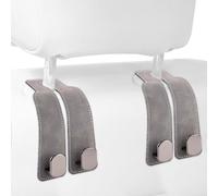 RAKTDA 4 Pcs Car Seat Headrest Hook, for Genesis GV70 2023 2024 Car Hooks, Auto Seat Hook Hangers, Car Inside Accessories for Purse Umbrellas Bags,Grey