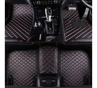 4 Pieces Car Floor Mats for Audi Q7(7seats) 2020 2021 2022 2023, Right Hand Drive Leather Front Rear Non Slip Waterproof Interior Accessory,C-Blackred