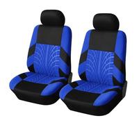 RAKTDA Car Seat Cover For Ford Cougar Crown Victoria Econovan EcoSport, Car Seat Covers Luxury Look, 3D Tyre Print, Airbag Compatible, Seat Protectors,Blue-2 seats