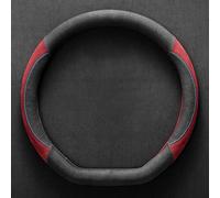 RAKTDA Steering Wheel Cover Car Steering Wheel Cover Suede Leather Breathable Anti Slip For VW Golf VIII VI V IV III II I Mk 8 7 6 5 4 3 R GTE/GTI/GTD/Clubsport 45 Car Steering Wheel,A-Red-TypeD