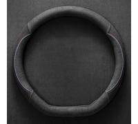 RAKTDA Steering Wheel Cover Car Steering Wheel Cover Suede Leather Breathable Anti Slip For VW Golf VIII VI V IV III II I Mk 8 7 6 5 4 3 R GTE/GTI/GTD/Clubsport 45 Car Steering Wheel,B-Black-TypeD