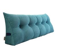 RAKTOV Backrest Cushion Triangular Headboard Pillow, Large Double Reading Pillow for Daybed Bed, Wedge Daybed Cushion Bolster Pillow with Removable Cover,200x50x20cm,Blue