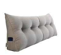 RAKTOV Backrest Cushion Triangular Headboard Pillow, Large Double Reading Pillow for Daybed Bed, Wedge Daybed Cushion Bolster Pillow with Removable Cover,150x50x20cm,Gray