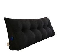 RAKTOV Backrest Cushion Triangular Headboard Pillow, Large Double Reading Pillow for Daybed Bed, Wedge Daybed Cushion Bolster Pillow with Removable Cover,150x50x20cm,Black