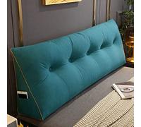 RAKTOV Comfortable Lumbar Bed Pillow Reading Backrest Cushion Triangular Headboard Pillow Bed Wedge Pillow Large Reading Pillow for Bay Window Tatami Sofa Bedroom,150x50x20cm,Blue