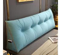 RAKTOV Comfortable Lumbar Bed Pillow Reading Backrest Cushion Triangular Headboard Pillow Bed Wedge Pillow Large Reading Pillow for Bay Window Tatami Sofa Bedroom,60x50x20cm,Light Blue