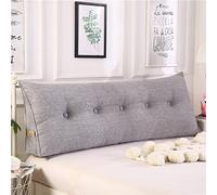 RAKTOV Large Headboard Pillow Bed Reading Pillow Triangle Backrest Cushion Triangular Bedside Cushion Headboard Bolster Support Lumbar Pillow for Day Bed Sofa,100x50x20cm,Light Grey