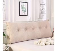 RAKTOV Large Headboard Pillow Bed Reading Pillow Triangle Backrest Cushion Triangular Bedside Cushion Headboard Bolster Support Lumbar Pillow for Day Bed Sofa,200x50x20cm,Khaki