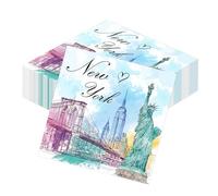 Rakuto New York Party Decorations Tableware, 50PCS NYC disposable Paper Napkins Decoration, New York Themed Decor for Birthday and Baby Shower Supplies