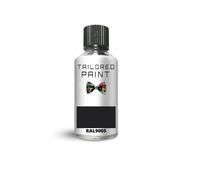 RAL9005 Jet Black Gloss Touch Up Paint with Brush Direct Gloss Paint for Wood, Metal, Plastic, PVC, UPVC, Fascia Soffit Furniture Boards - Indoor & Outdoor