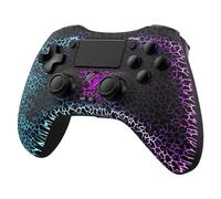 RALAN Wireless Controller with 8 Color Adjustable LED Lighting Compatible with PS4 Controller Dualshock 4/PS4 Pro/PS4 Slim/PS3/PC/IOS/Switch with Headphone Jack for FPS Game (Blcak)