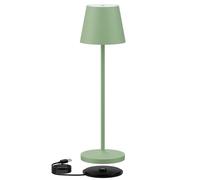 Ralbay IP54 Aluminum Cordless Rechargeable Table Lamp LED Modern Battery Operated 4800mAh Waterproof Portable Stepless Dimmable Desk Lamp for Restaurant/Bedroom/Camping/Outdoor (Green)